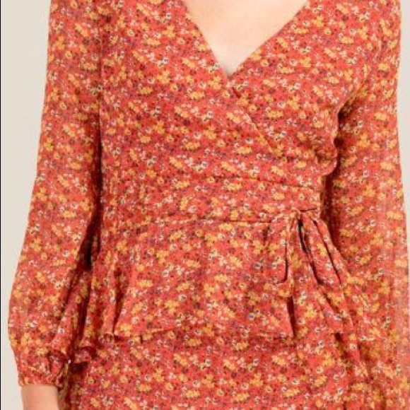 Francesca’s cinnamon ruffle dress - Picture 3 of 4